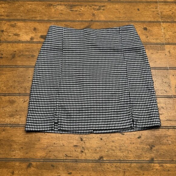 Eyeshadow Houndstooth Double Slit Mini Skirt Woman's Size 1 - Picture 1 of 4